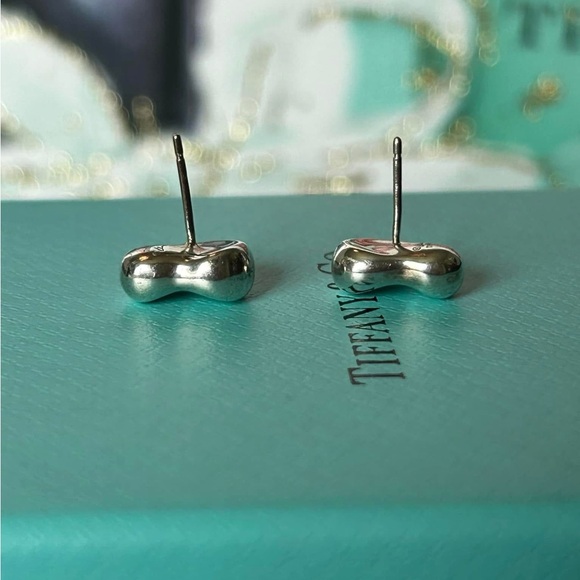 Tiffany & Co. Silver Bean Earrings - Picture 6 of 6